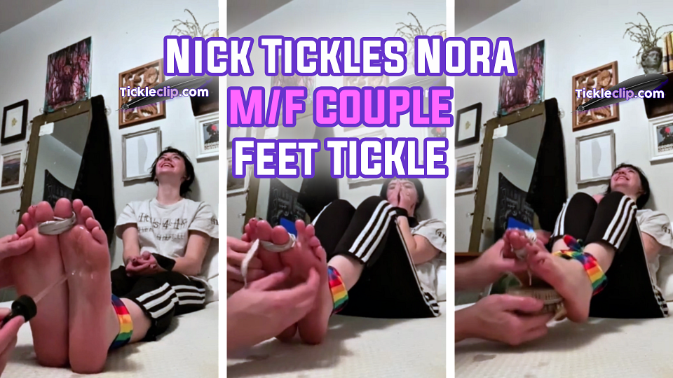 REAL LIFE COUPLE: Nick Tickles Nora's Feet